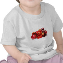 Red Fruit And Vegetables T-shirt
