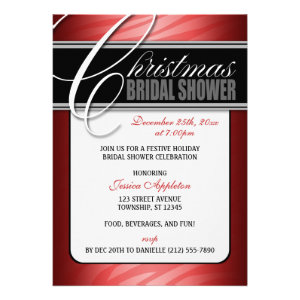 Christmas Bridal Shower Invitations Announcements Zazzle Christmas Bridal Shower Invitations Winter I