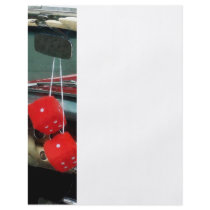 Red Fuzzy Dice in Convertible Flyer Design