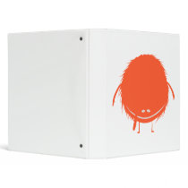 red fuzzy duzzle monster vinyl binders