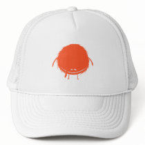 red fuzzy duzzle monster mesh hats