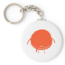 red fuzzy duzzle monster keychains