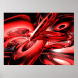 Red Gamma Radiation Abstract Poster posters