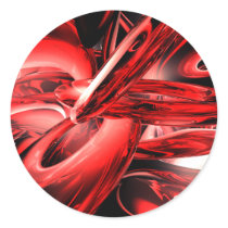 Red Gamma Radiation Abstract Sticker by alexanderbutler Red Gamma Radiation Abstract Sticker