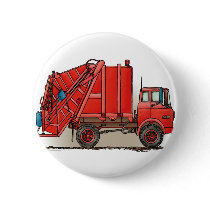 Red Garbage Truck Pins