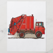 Red Garbage Truck Flyer