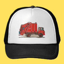 Red Garbage Truck hats