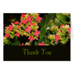 red garden flowers, thank you card greeting card