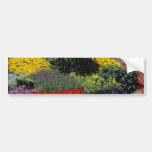 Red Garden setting flowers Bumper Sticker