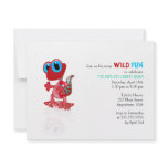 Red Gecko Birthday Invitation