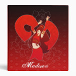 Red geisha dancer girl cool personalized binder