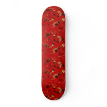 Red Geisha Kois Skateboard by andreacreations Red Geisha Kois Skateboard
