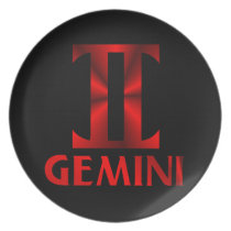 Red Gemini Horoscope Symbol