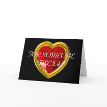 RED GEMSTONE HEART GREETING CARD