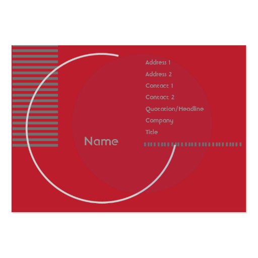 Red Geometric - Chubby Business Card (front side)