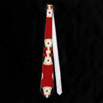 Red Geometric Design Tie