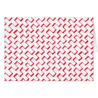 Red Geometric Painted Pattern Congratulations