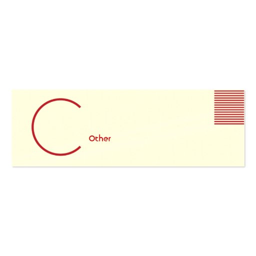 Red Geometric - Skinny Business Card (back side)