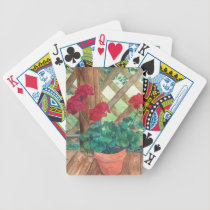 Red Geranium playing cards