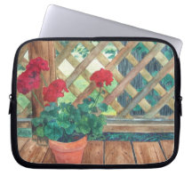 Red Geranium Laptop Computer Sleeve