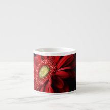 Red Gerber Daisy Specialty Mug Espresso Mugs