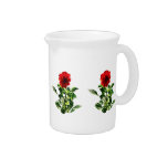 Red Gerbera Daisy Beverage Pitcher