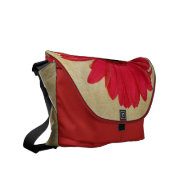 Red Gerbera Flower rickshawmessengerbag