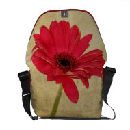 Red Gerbera Flower rickshawmessengerbag