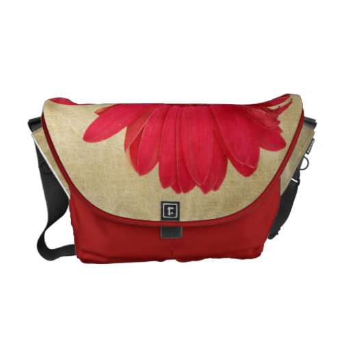 Red Gerbera Flower rickshawmessengerbag