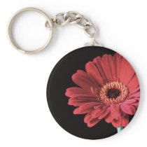 Red Gerbera Keyring keychains
