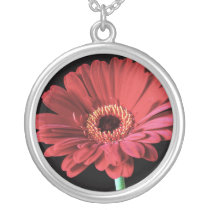 Red Gerbera necklace necklaces