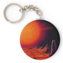 Red giant Sun Key Chain