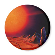 Red giant Sun Fridge Magnet