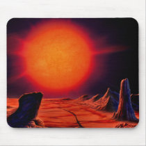 Red giant Sun Mouse Pad