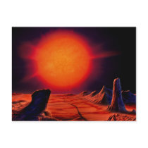 Red giant Sun Post Card