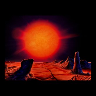 Red giant Sun Print