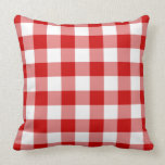 Red Gingham American MoJo Pillow