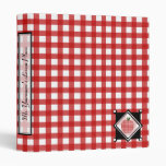 Red Gingham Apple Teacher Binder