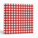Red Gingham Binder