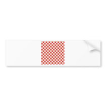 Red Gingham Bumper Stickers