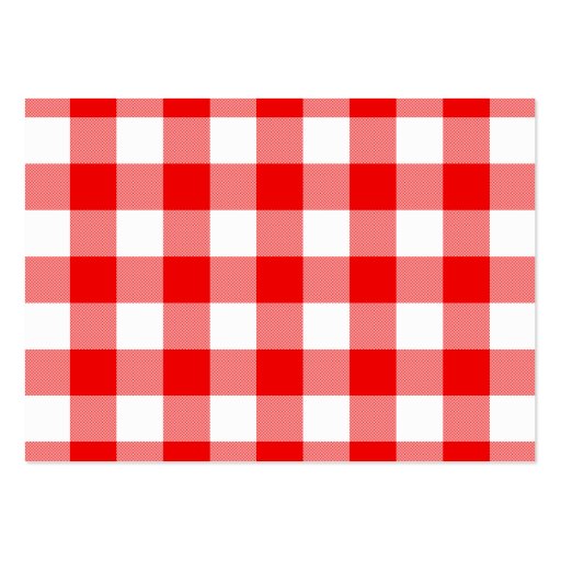Red Gingham Business Card (front side)