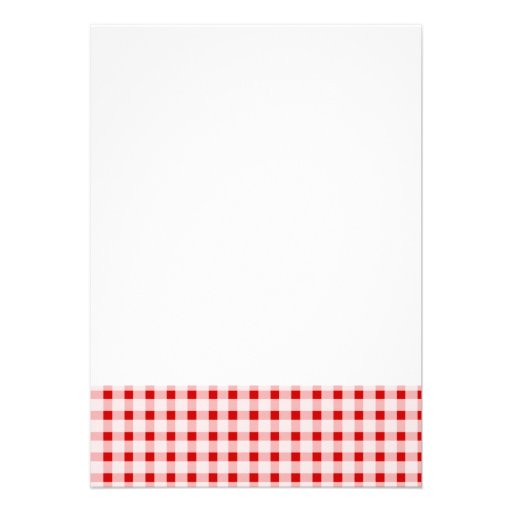 Red Gingham Check Pattern with Ribbon Cards