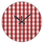 Red Gingham Clock