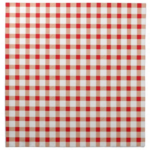 Red gingham cloth napkins Zazzle