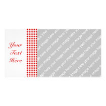 Red Gingham + Custom Color Photo Card