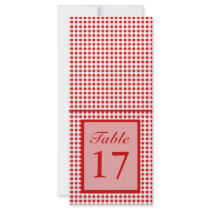 Red Gingham + Custom Color Rack Cards