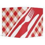 Red Gingham & Cutlery binders