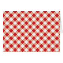 Red Gingham Greeting Card