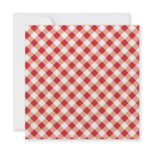 Red Gingham Personalized Announcements