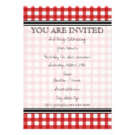 Red Gingham Invitation